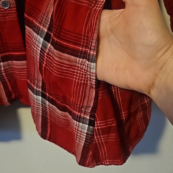 J Jill woman plaid shirt S petite long sleeve - Picture 5 of 6